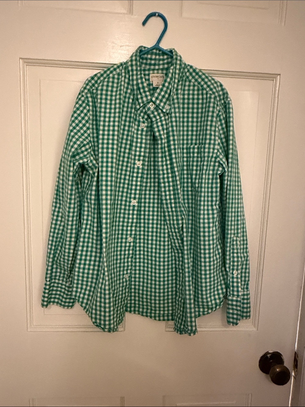Crewcuts Green Gingham Button-Down Shirt